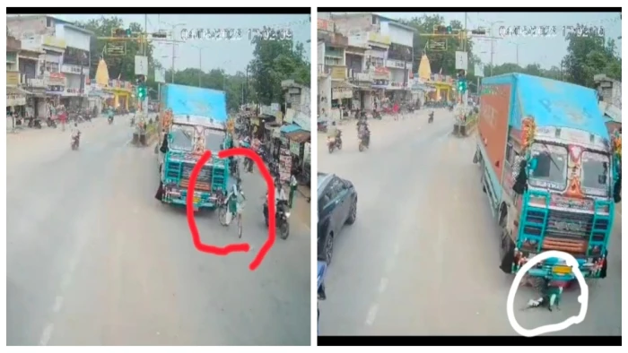 mahasamund-student-rescued-after-container-accident-baronda-chowk