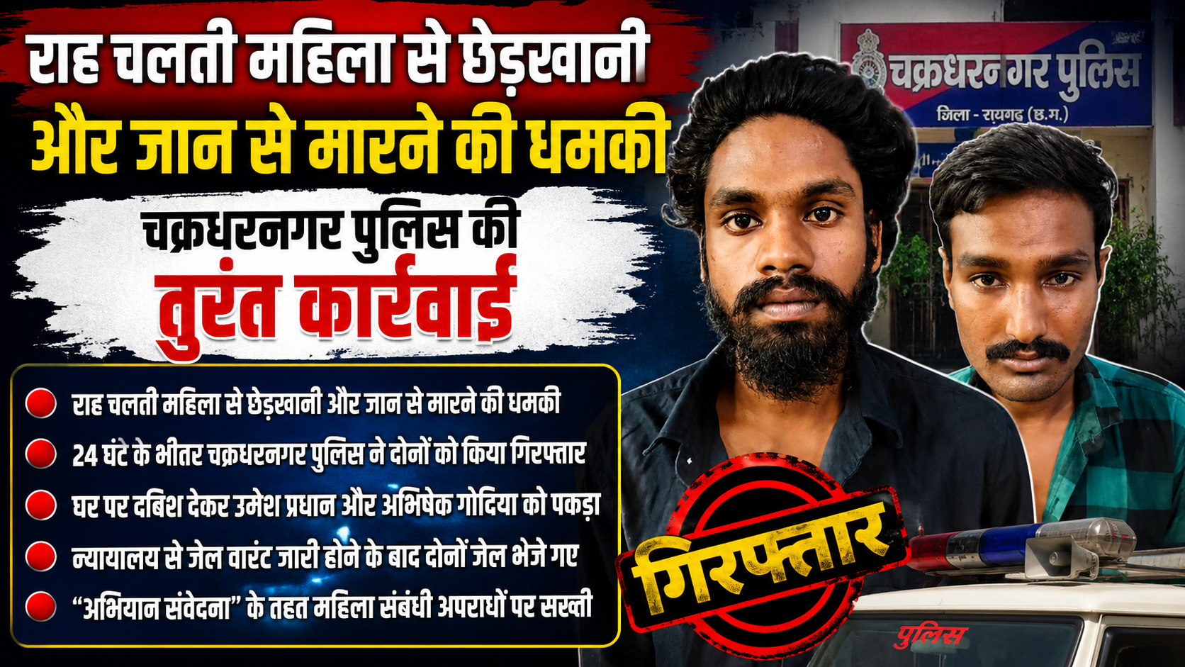 raigarh-woman-molestation-chakradharnagar-police-arrest
