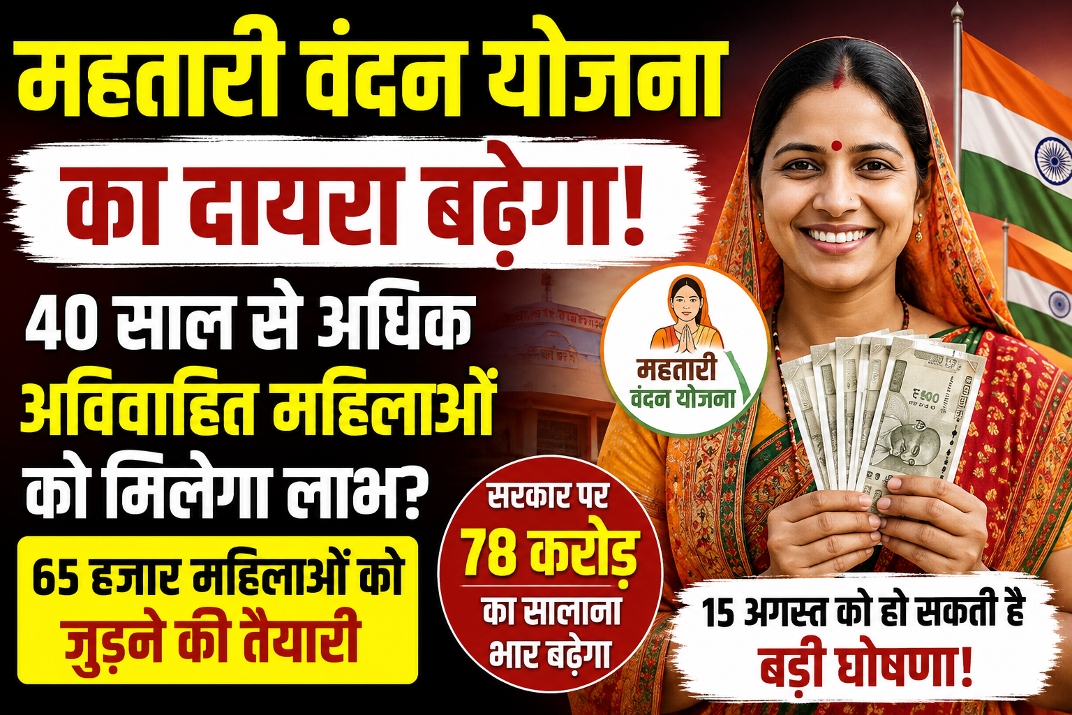 mahtari-vandan-yojana-unmarried-women-40-years-benefit