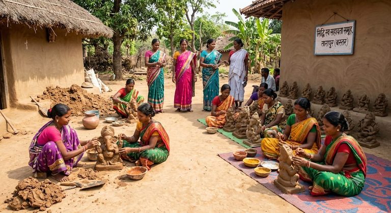 bastar-women-eco-friendly-ganesh-idol-1-80-lakh-income