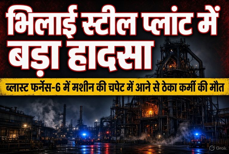 today-bhilai-news-steel-plant-blast-furnace-6-accident