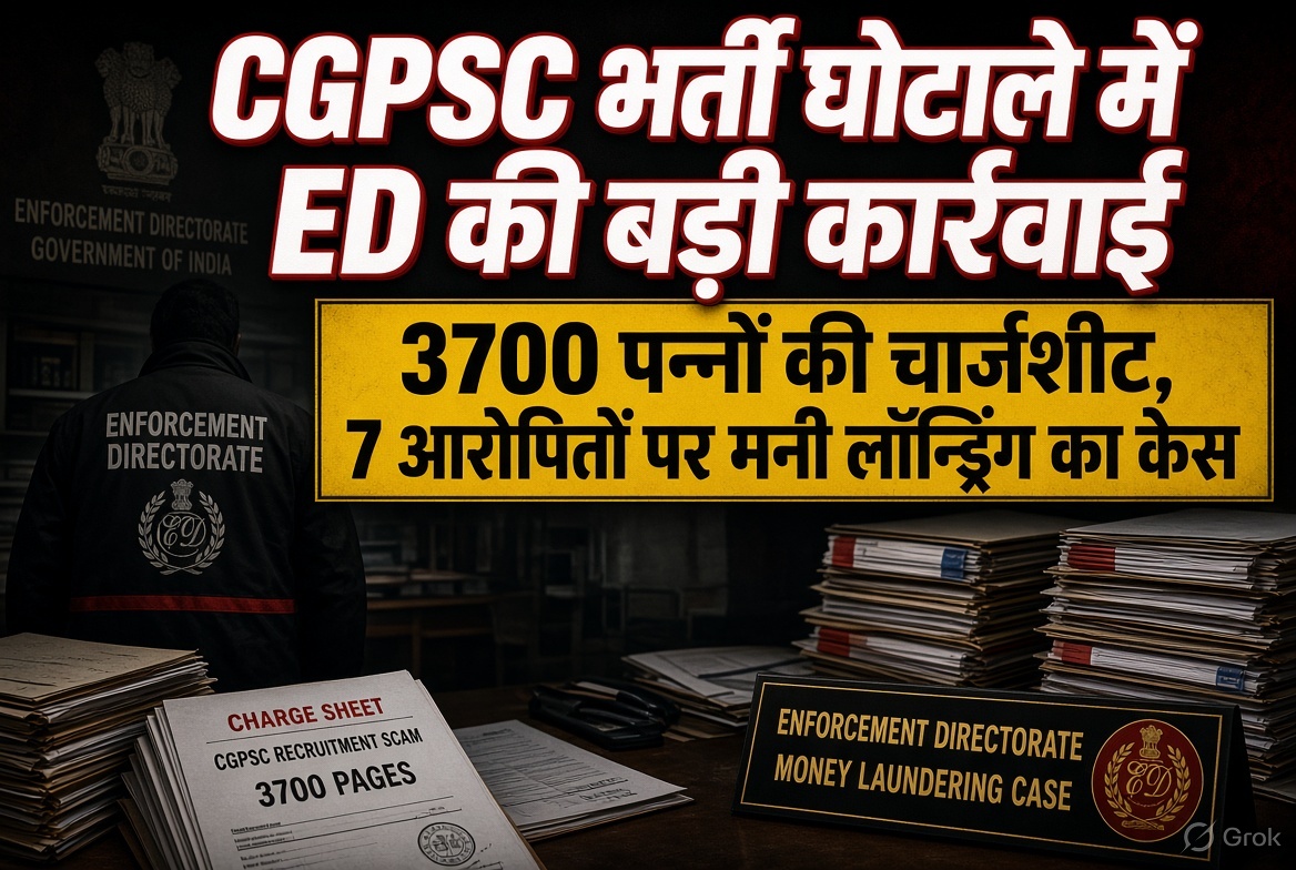 today-chhattisgarh-news-cgpsc-money-laundering-ed-chargesheet