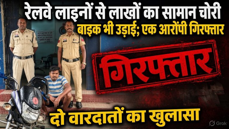 raigarh-gharghoda-railway-material-bike-theft-arrest
